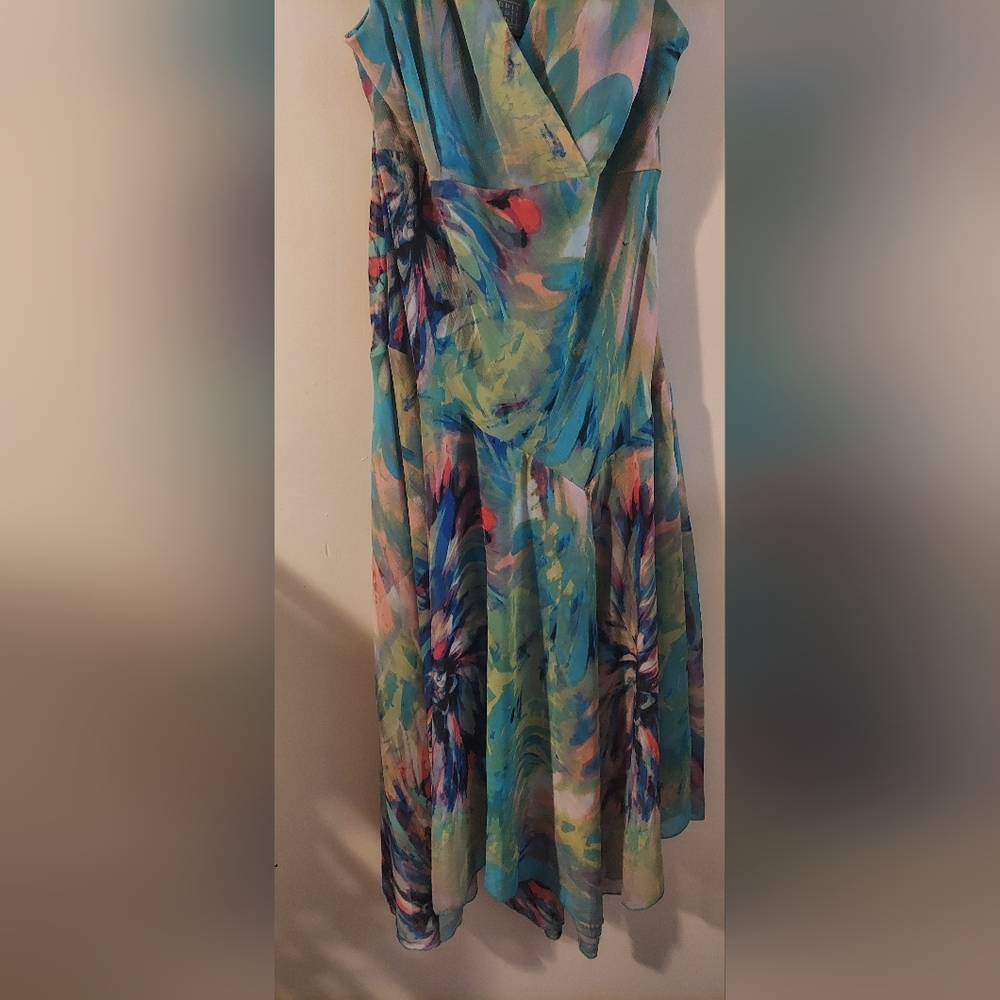 Rabbit Rabbit Rabbit NWT Multicolor Asymmetrical Floral Dress - Picture 7 of 7